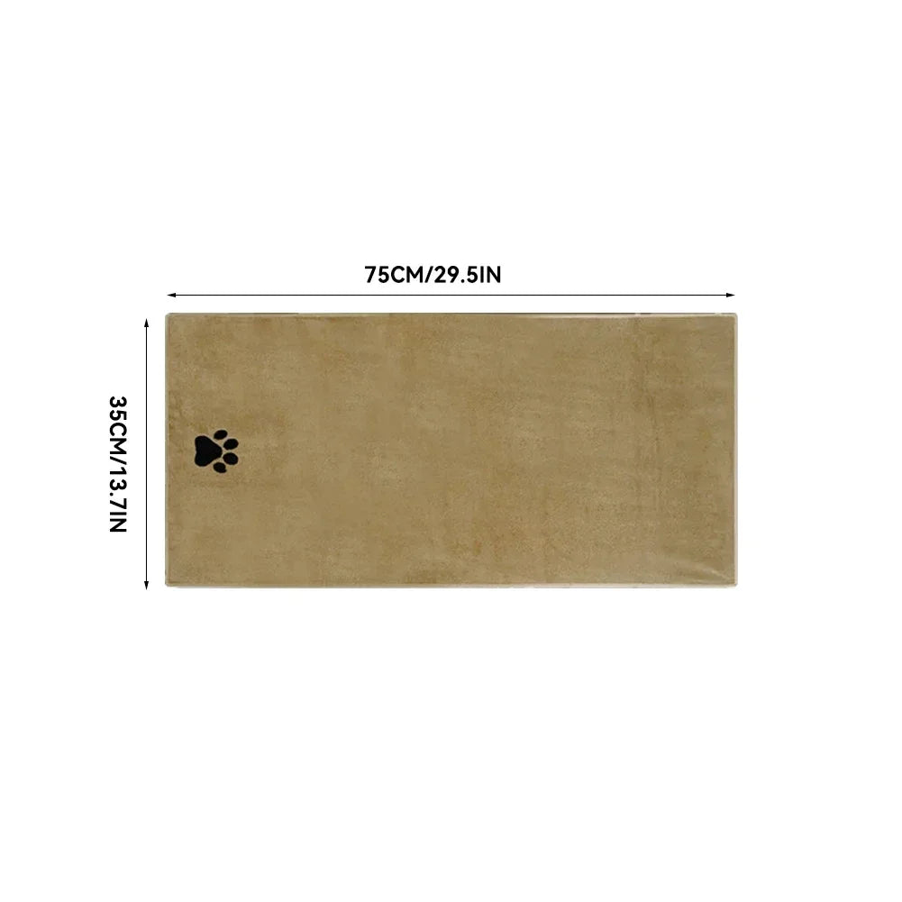 35*75cm/50*100cm Microfiber Pet Bath Towel Embroidered Super Soft Absorbent Cat for Dogs Grooming Supplies