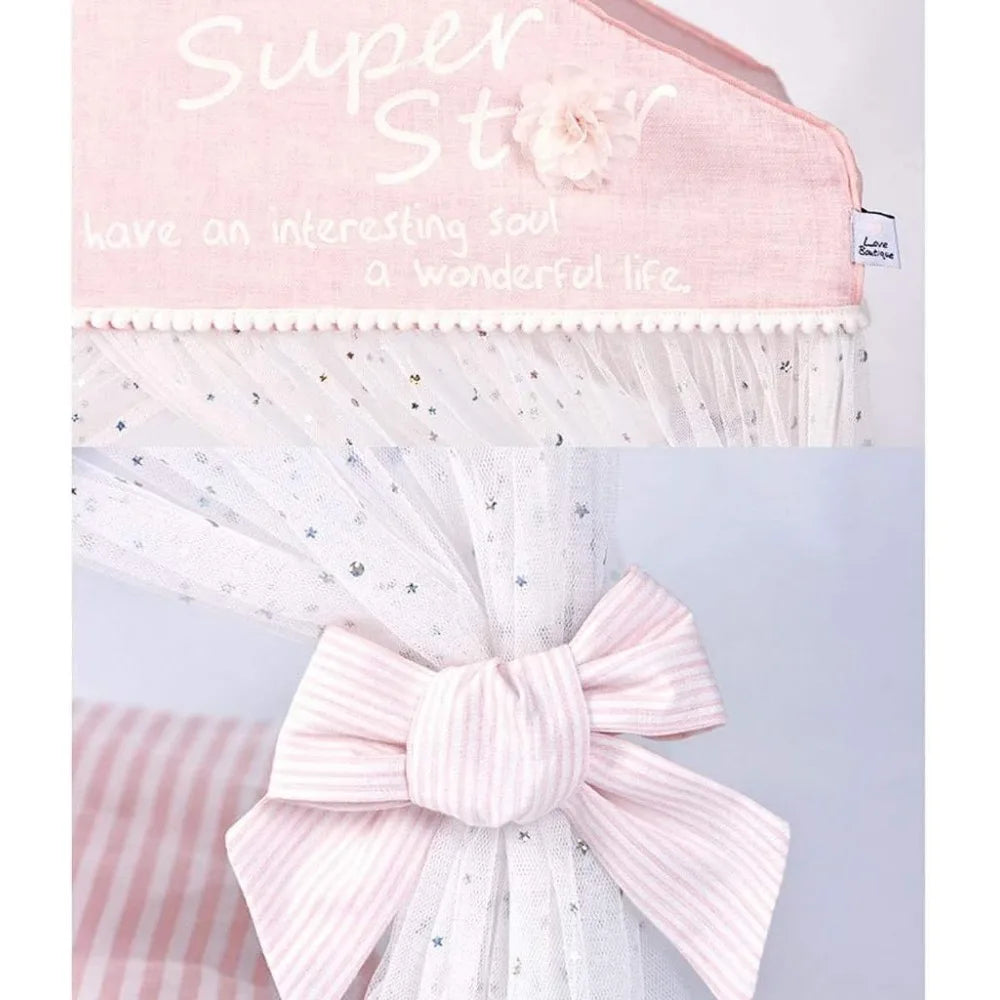 Cute Princess-Style Pet Bed with Soft Winter Warmth, Ideal for Cats and Dogs, Complete with Gauze Curtain and Comfortable Nest f