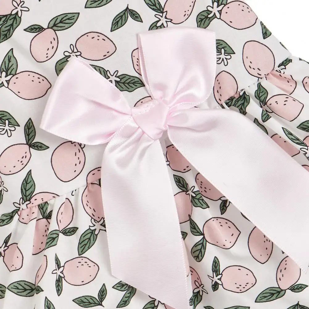 Beautiful Pet Skirt Decorating Cat Skirt Breathable Lemon Printing Summer Dog Two-legged Clothes