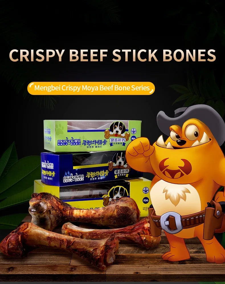 Pet Dog Snacks Crispy Beef Stick Bone Large Size Grinding Teeth Snacks Delicious Nutritious Meat Flavorful Bone Crispy Pet Food
