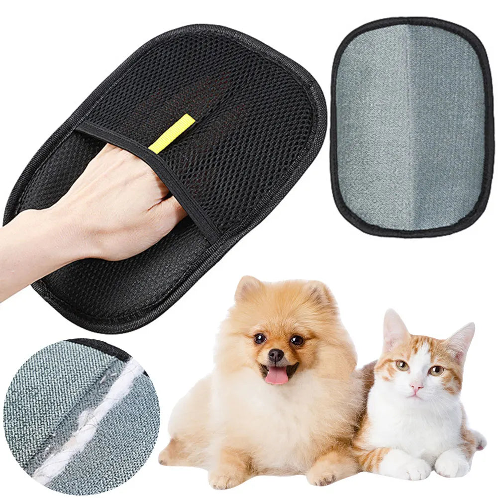 Pet Hair Removal Glove: The Grooming Brush & Furniture Cleaner in One! Reusable Tool for Dog & Cat Hair on Pets & Home