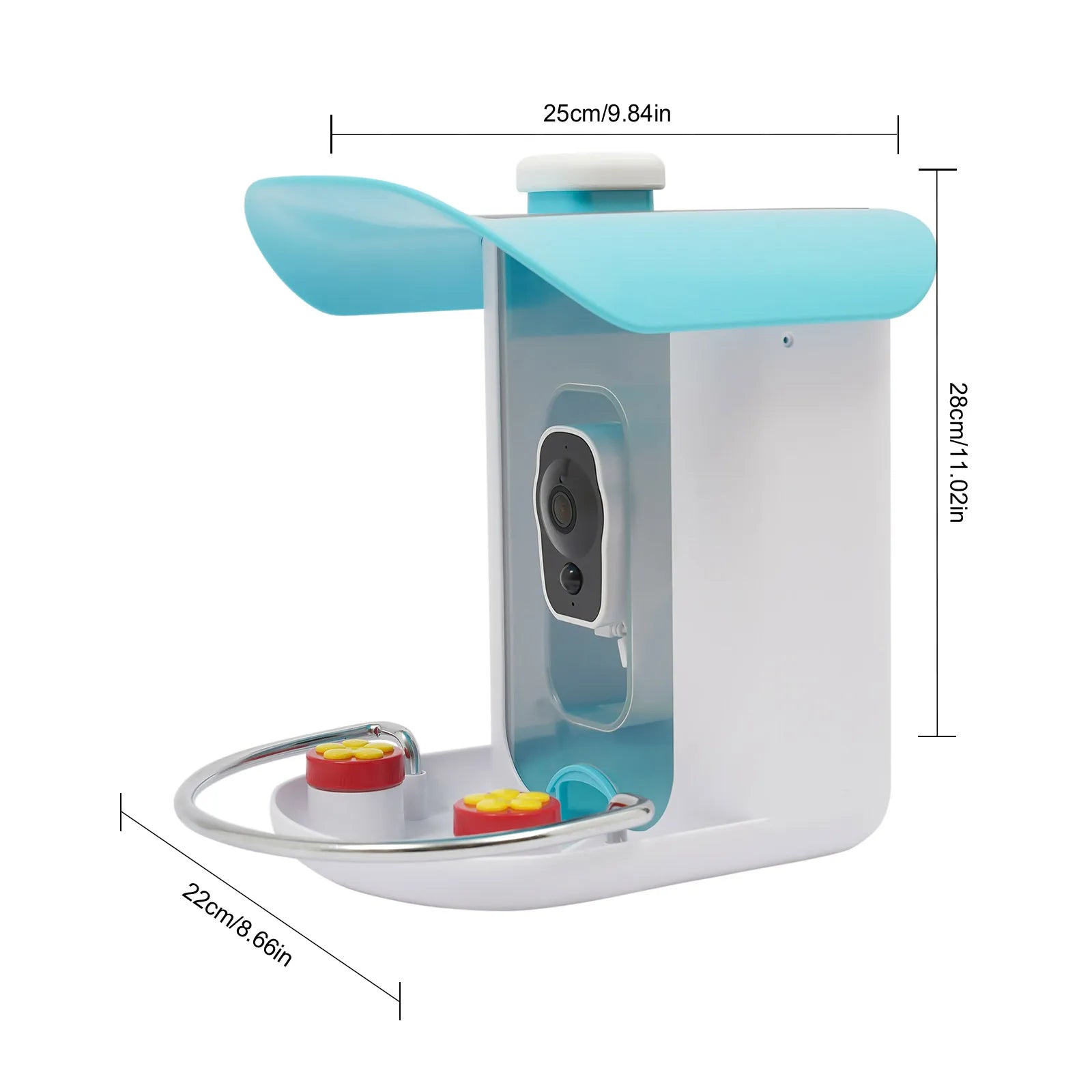 Smart Bird Feeder with Camera, Bird House for Outside, Bird Auto Capture with Solar Panel Can Attract Sparrows, Hummingbirds