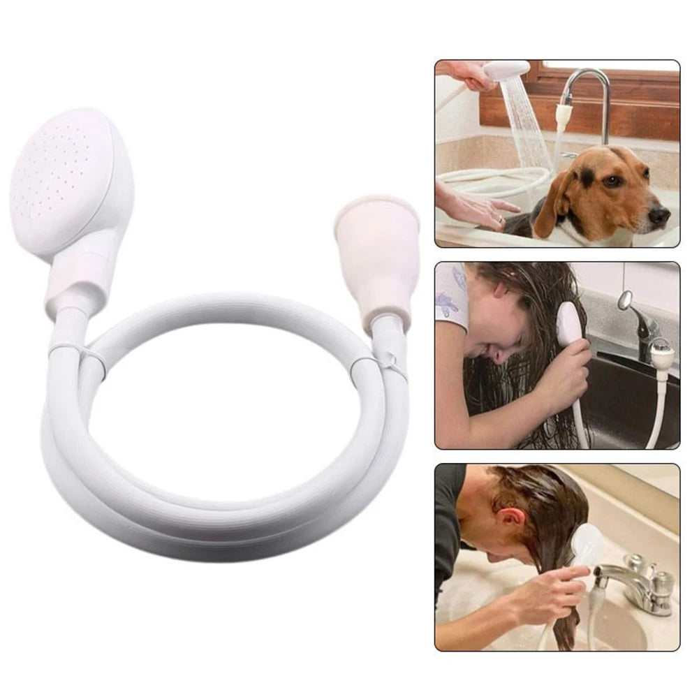 Pet Faucet Sprayer Portable Sink Spray Hose Handheld Shower Head Spray Hose Sink Hose Nozzle for Bathing Baby Pets Washing Hair