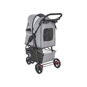 EveryYay Collapsible Pet Stroller 33'' L X 18'' W X 38'' H Grey