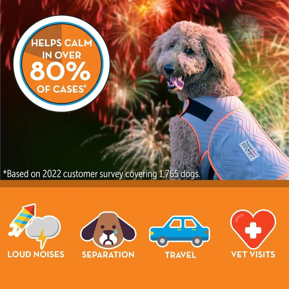 ThunderShirt for Dogs, X Large, Platinum Sport - Dog Anxiety Relief Calming Vest