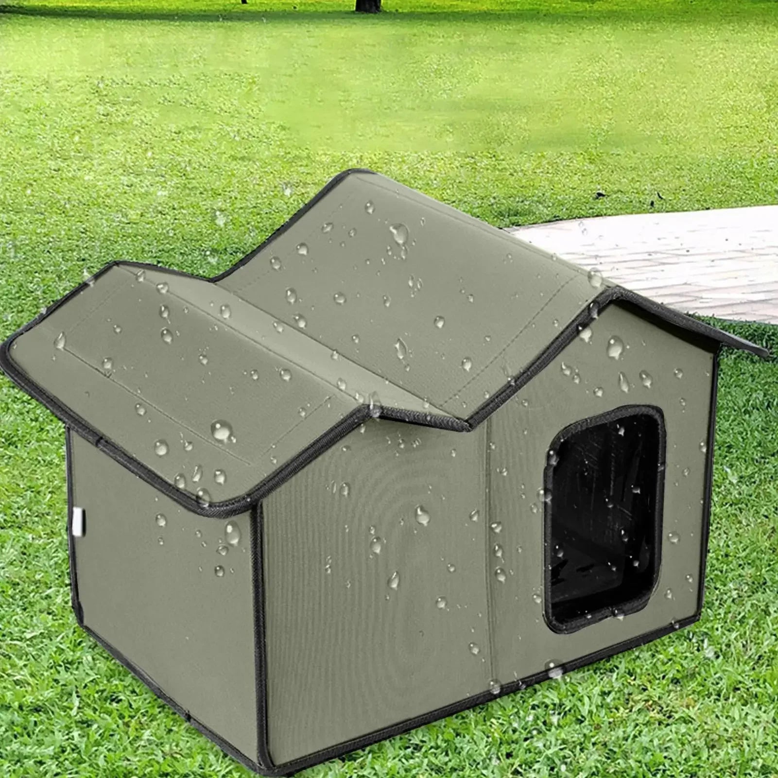 Winter Cat House Outdoor Feral Cats Dogs House Weatherproof Temporary Shelter For Camping Backyard Patio Balcony pets supplies