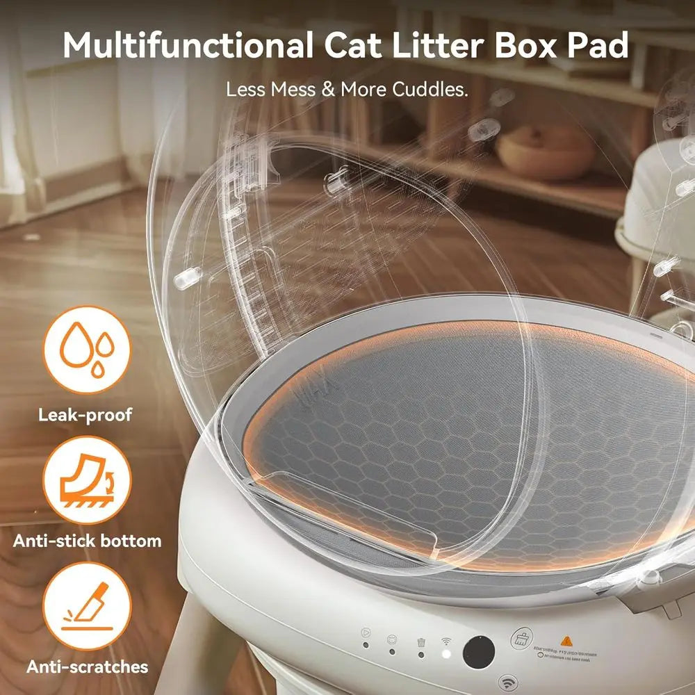 Self Cleaning Litter Box - E2 Automatic Cat Litter Box Large Smart Self Cleaning Robot for Cats, Double Safety Protection, App
