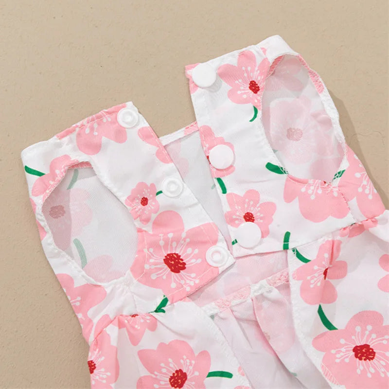 Fashion Cat Puppy Dresses with Bow for Small Dogs Cats Sphynx Chihuahua Fruit Flower Print Pet Clothes ropa para gatos sukienki