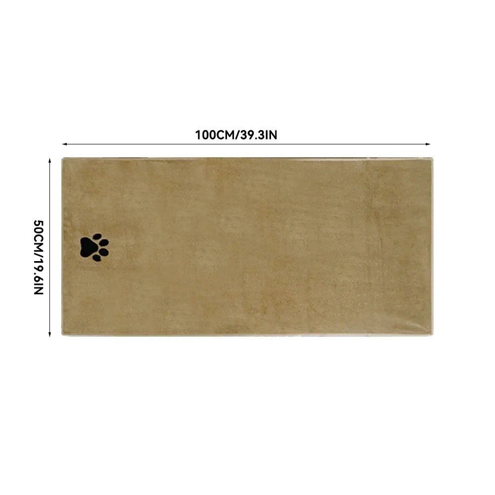 35*75cm/50*100cm Microfiber Pet Bath Towel Embroidered Super Soft Absorbent Cat for Dogs Grooming Supplies