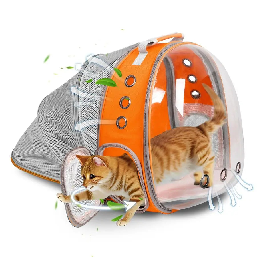 Backpack Carrier Back Expandable Bubble Pet Carrier Backpack for Large Cat, Kitten and Dog, Designed for Hiking, Travelling and