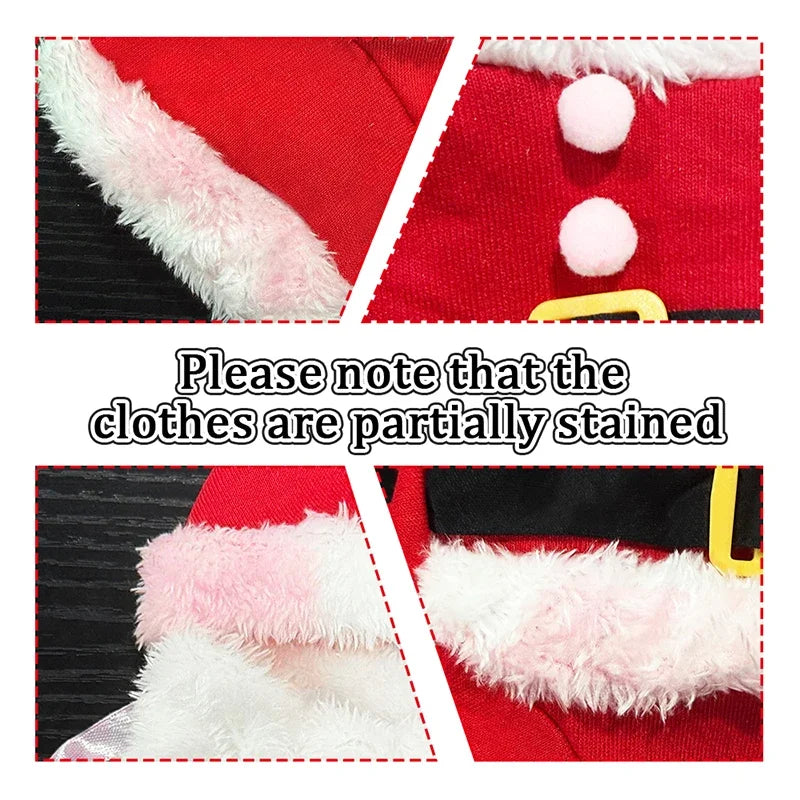 Christmas Dog Costume Funny Santa Claus Clothes For Small Medium Dogs Cats Cute Puppy Dress Up Apparel Chihuahua Pug Party Gifts