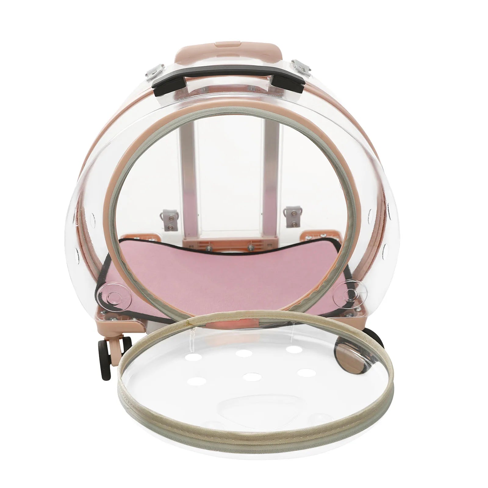 Breathable waterproof, Adjustable Cat Carrier with Rolling Wheels for cats weighing up to 19.84 lbs