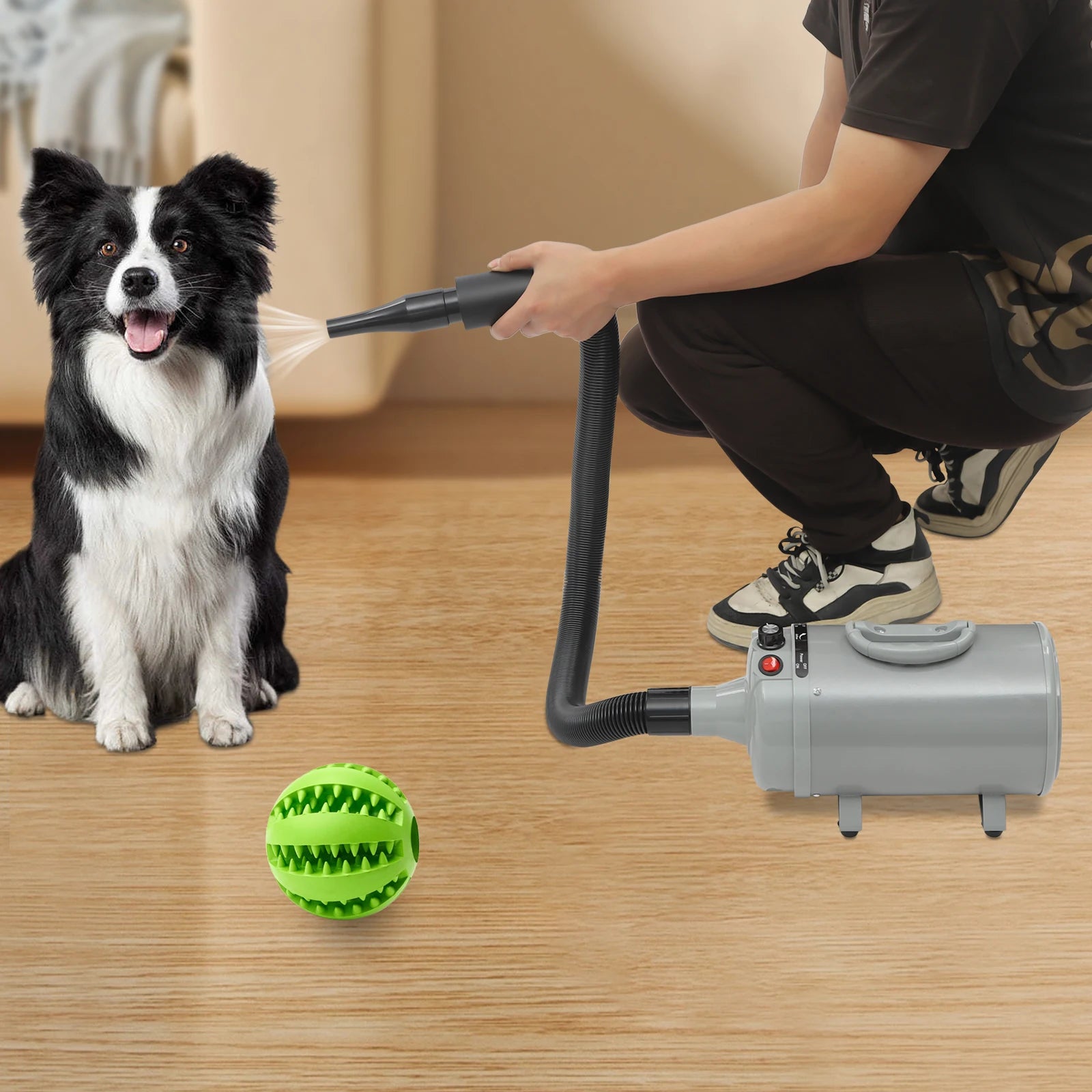 2200w High-Power Dog Blow Dryer Adjustable Wind Speed Cat Hair Dryer Professional Drier Pet Supplies for Pet Hair Grooming