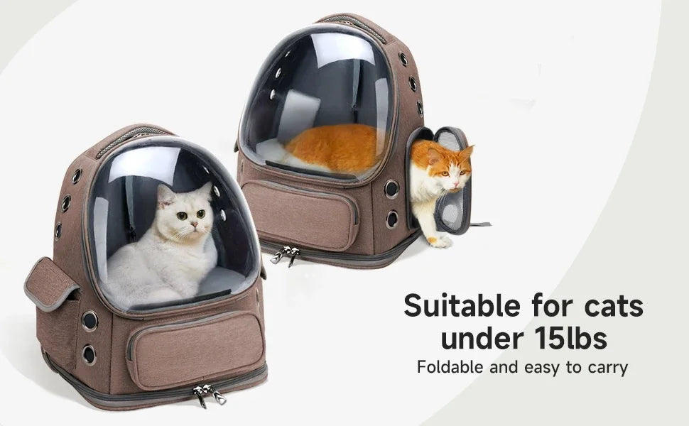 Transparent Pet Carrier Backpack Ideal Cat Accessories Outdoor Pet Shoulder Bag Breathable Pet Supplies With Ample Ventilation