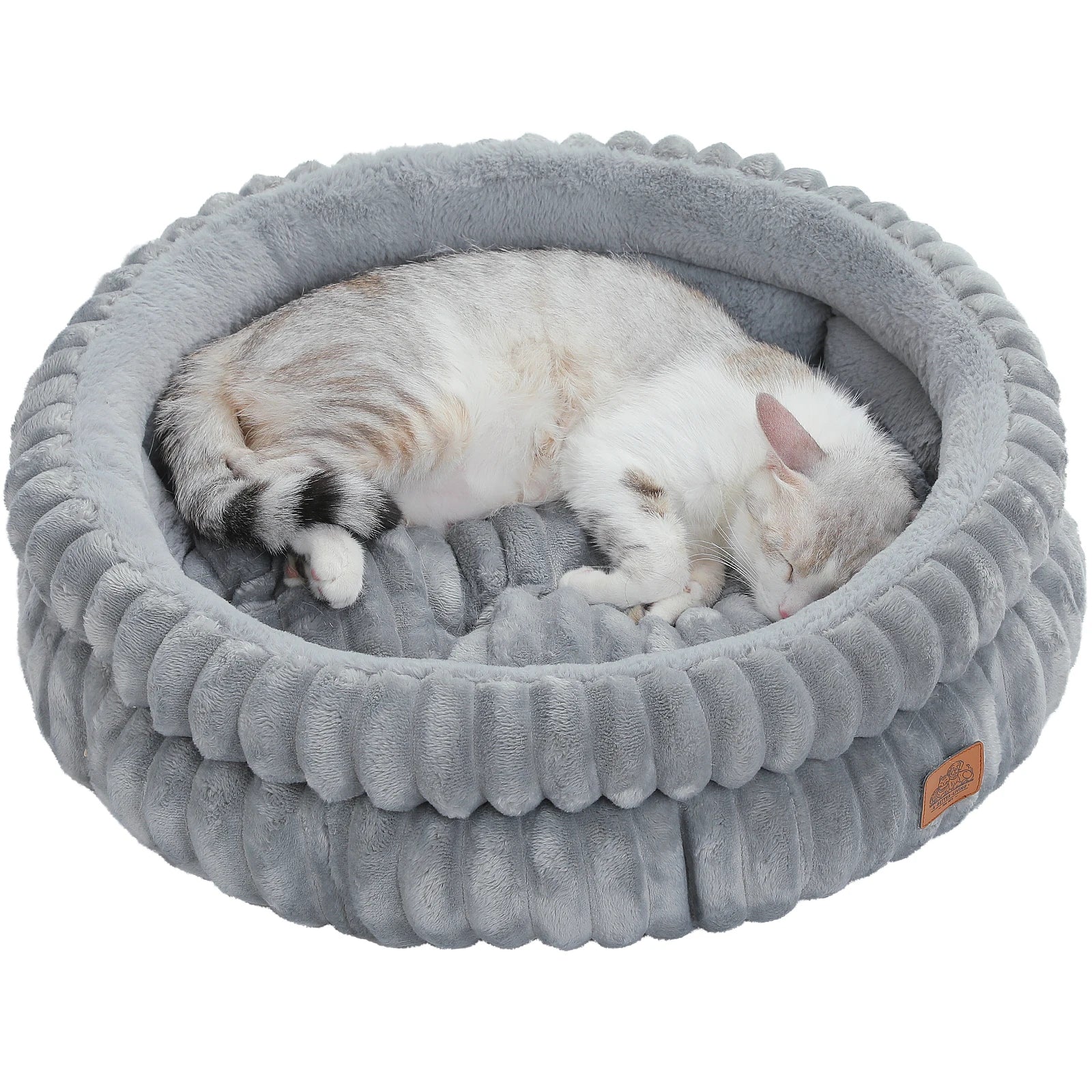 Dog Bed for Medium Dogs Cozy Cat Bed for Indoor Cats Washable Round Pet Bed House with Anti-Slip Bottom Suitable for All Seasons