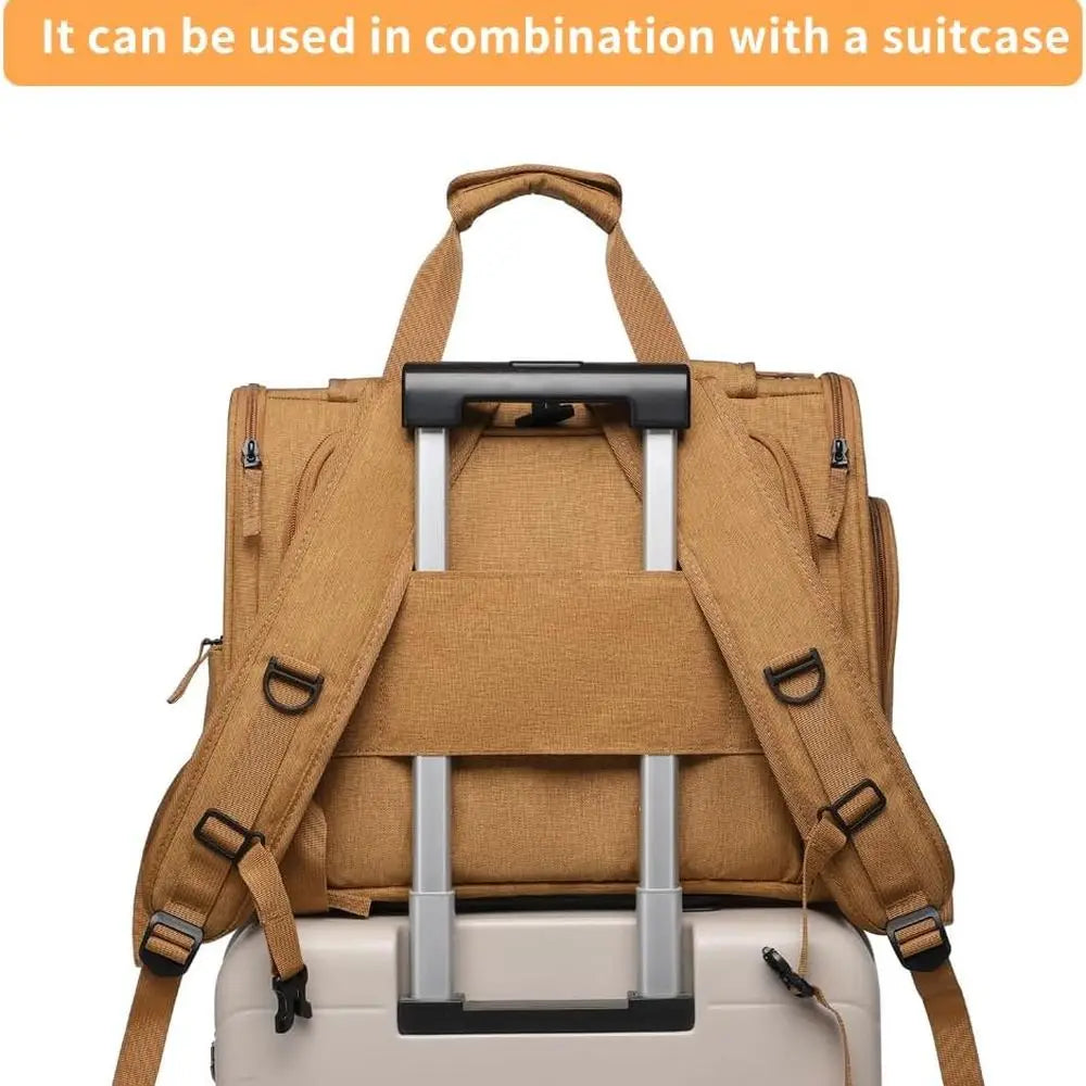 Breathable Collapsible Pet Carrier for Small Dogs, Medium Cats, Puppies, Bearded Dragons, and Rabbits - Portable Travel Bag (Bro