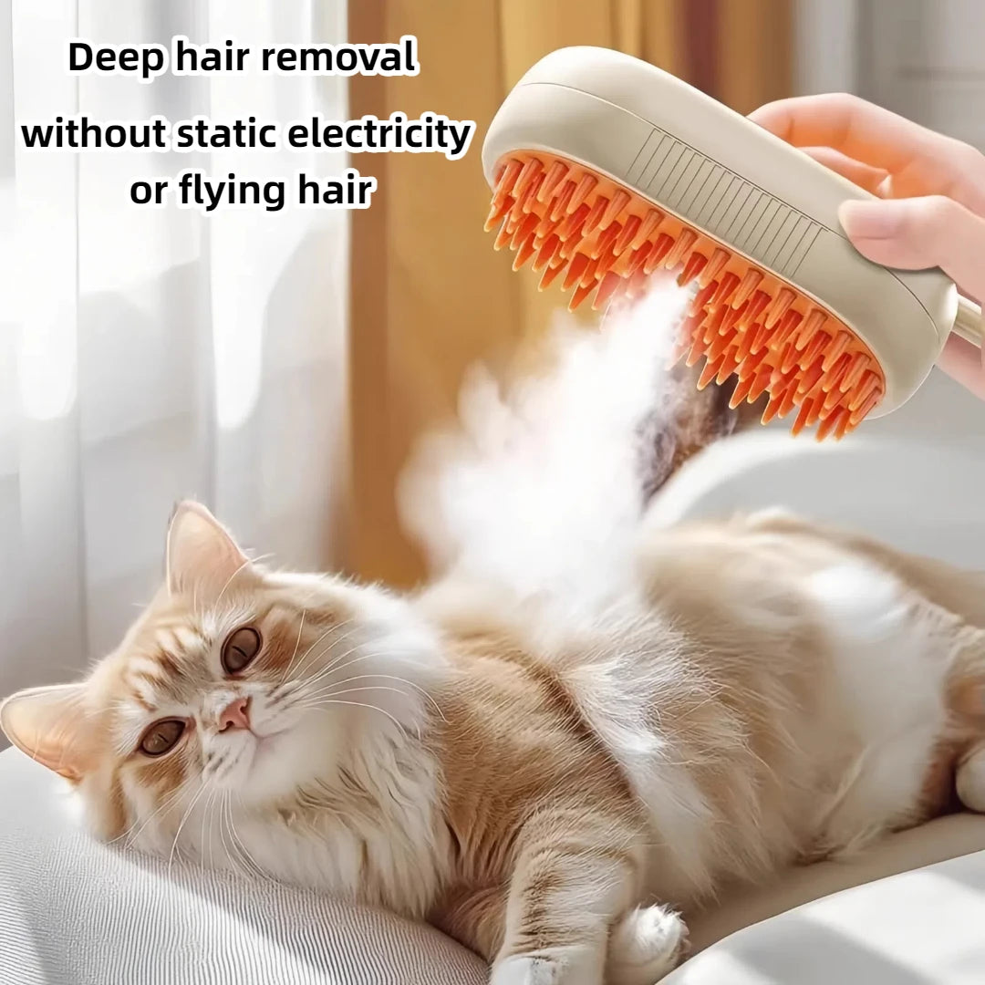 3 In 1 Electric Cat Hair Brush Pet Cleaning Brush Steam Spray Comb Massage Hair Removal Dog Puppy Grooming Comb Pet Supplies