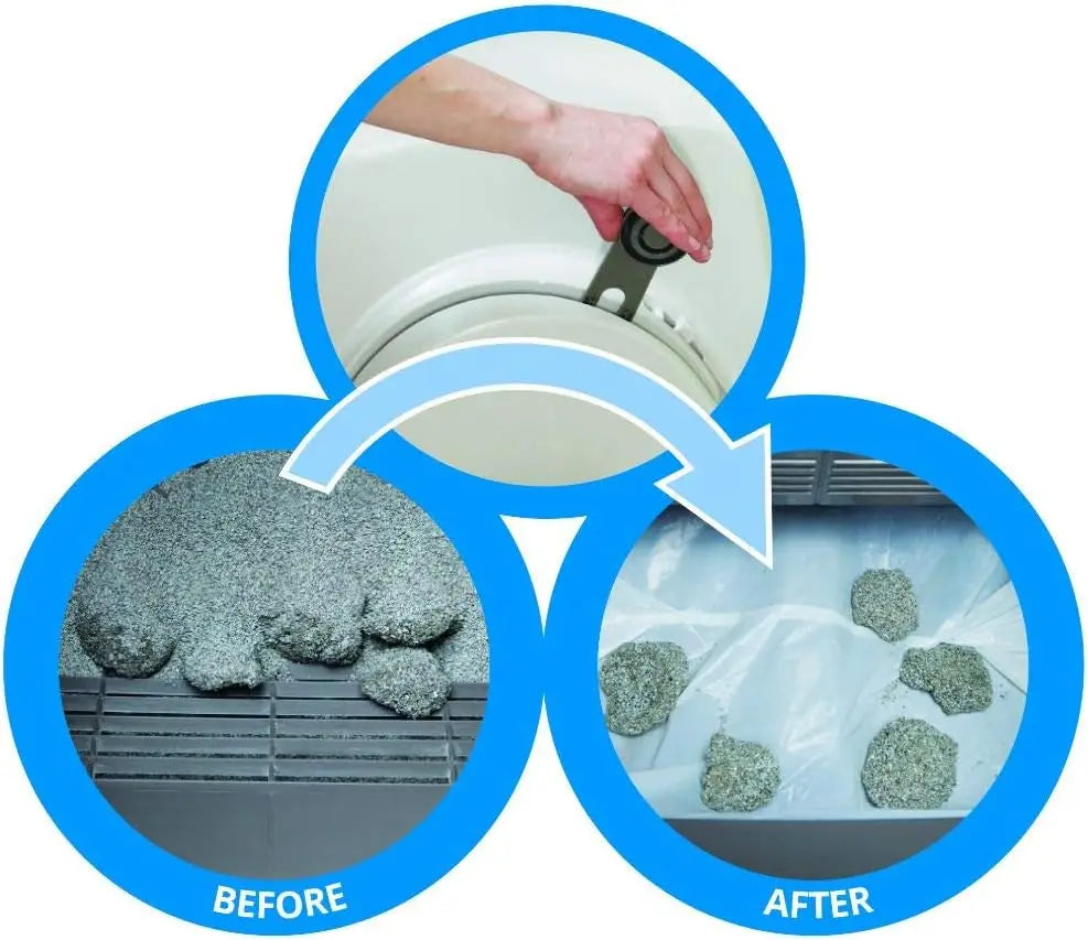 Automatic Sifting Cat Litter Box with Odor Filter and Easy Monitoring for All Cat Sizes