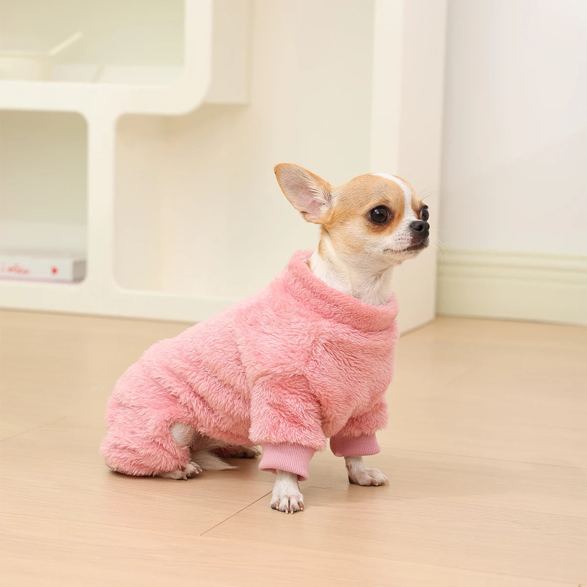 Winter Warm Pet Clothes Soft Flannel Dog Jumpsuit Puppy Cats Four Legs Jacket Coat for Small Medium Dogs Chihuahua Yorkie Outfit
