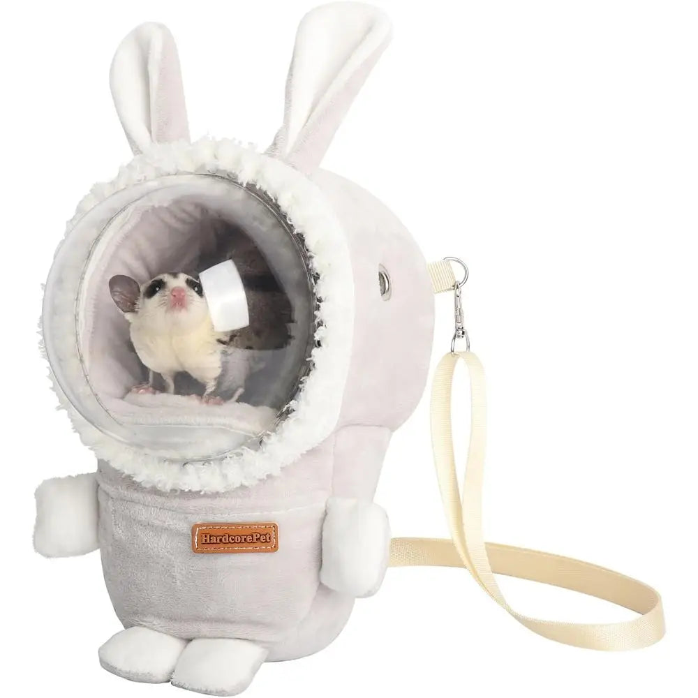 Hamster Carrier Rat Bag Cute Rabbit Shape Small Animal Sugar Glider Travel Pouch Gerbil Hedgehog Portable Travel Carrier Outdoor