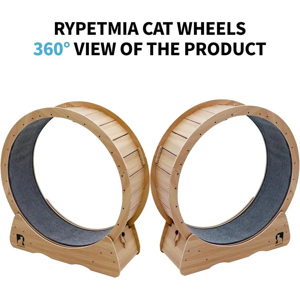 Indoor Silent Cat Exercise Wheel, 43 Non-Tip, Supports Up to 55 lbs, Easy Assembly