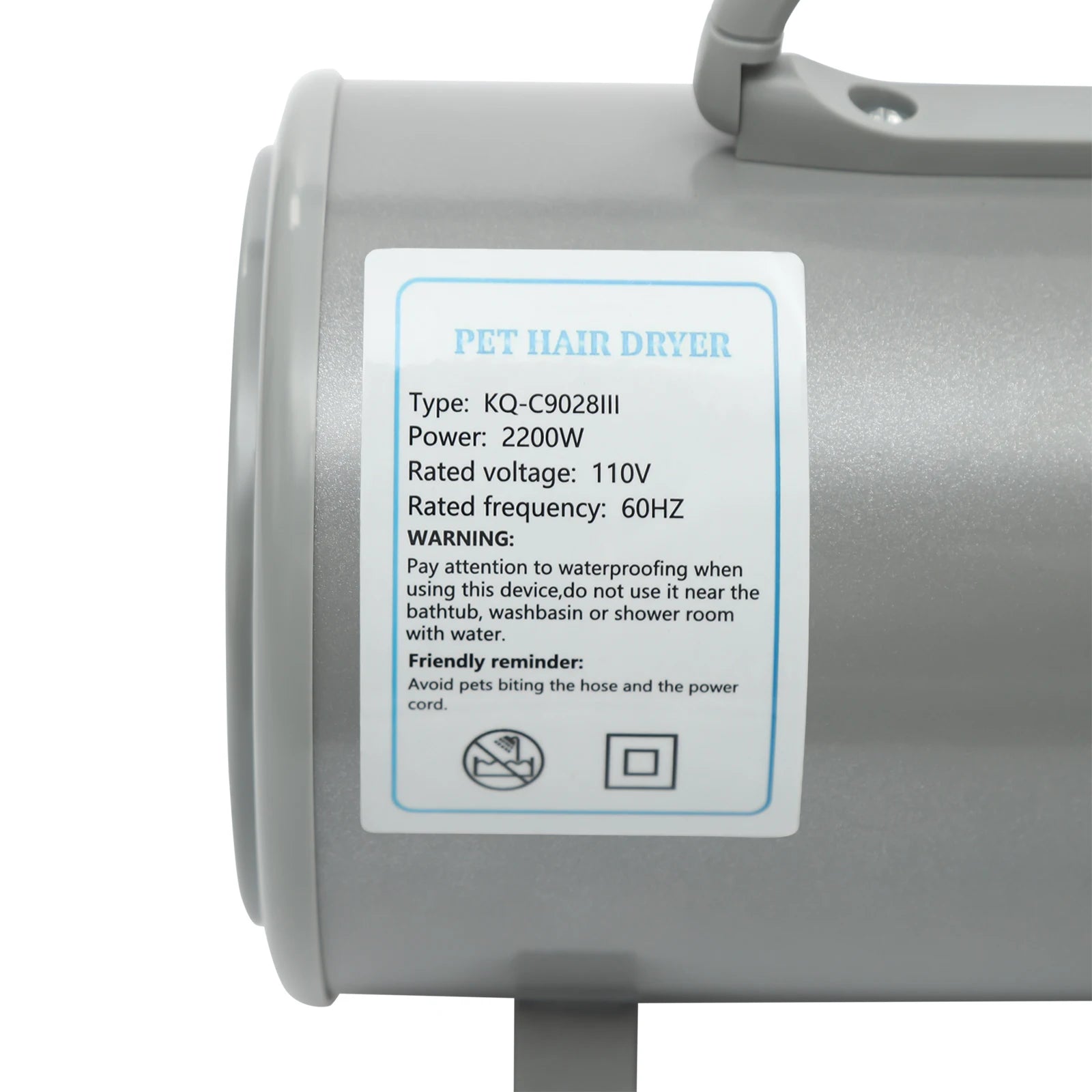 2200w High-Power Dog Blow Dryer Adjustable Wind Speed Cat Hair Dryer Professional Drier Pet Supplies for Pet Hair Grooming