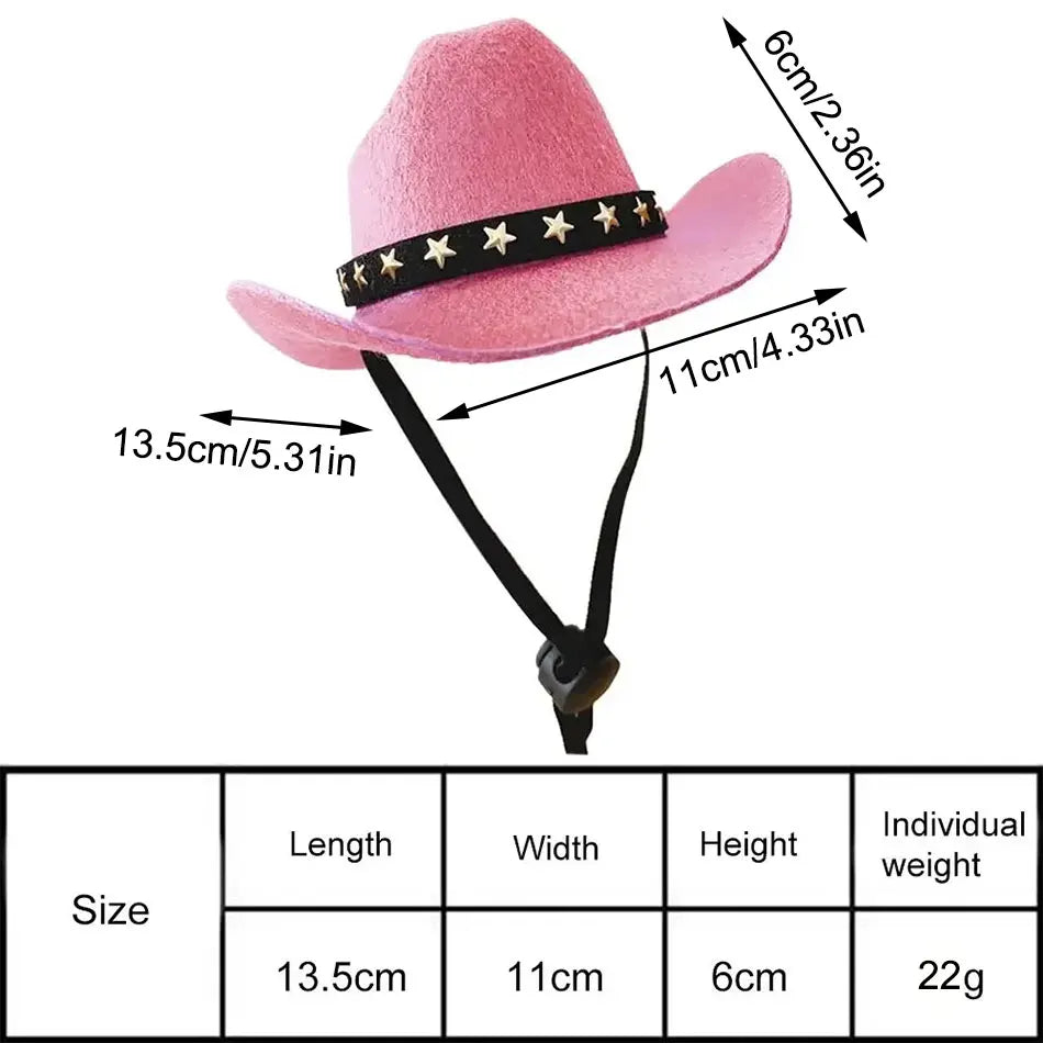 One Piece Pet Cat Hat Star Cowboy Hat Pet Supplies Adjustable Cat Costume Top Hat Headwear Pet Hat Cat Hat Pet Sun Hat Cat