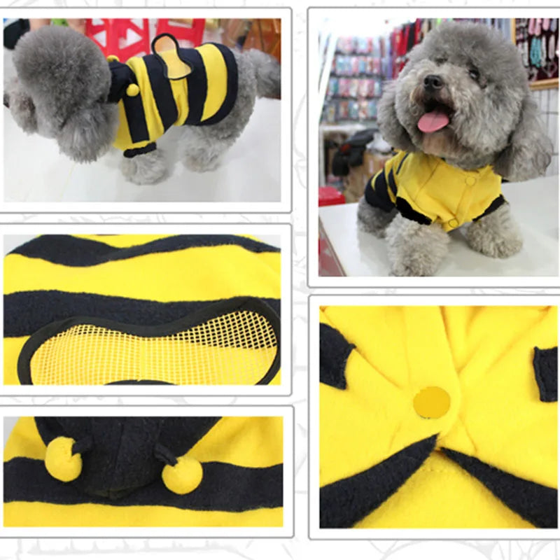 Cat Dog Clothing Cute Bumble Bee Dress Up Costume Apparel Coat Clothes Pet Supplies Best Price