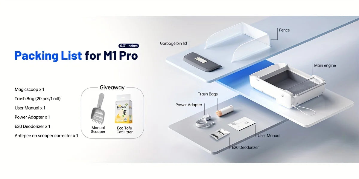 Self Cleaning Automatic Cat Litter Box Robot Open Top Large Capacity App Control Anti Pinch Odor Free Waste System MultiCat Free