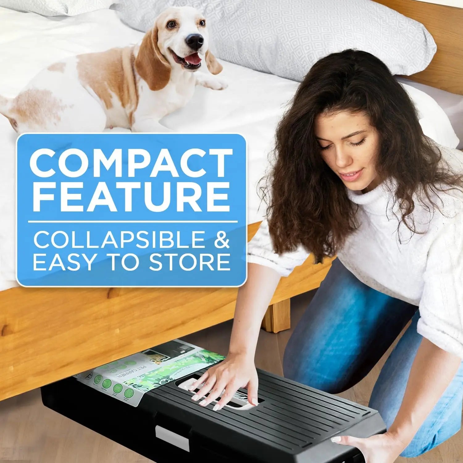 26" Collapsible Pet Carrier for Medium Cats & Dogs, Portable Kennel with 360 Ventilation & Hard Plastic Walls