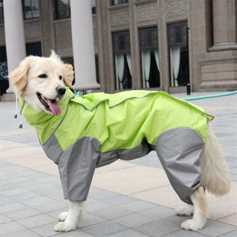 Pet Large Dog Raincoat Outdoor Waterproof Clothes Hooded Jumpsuit Cloak For Small Big Dogs Overalls Rain Coat Labrador