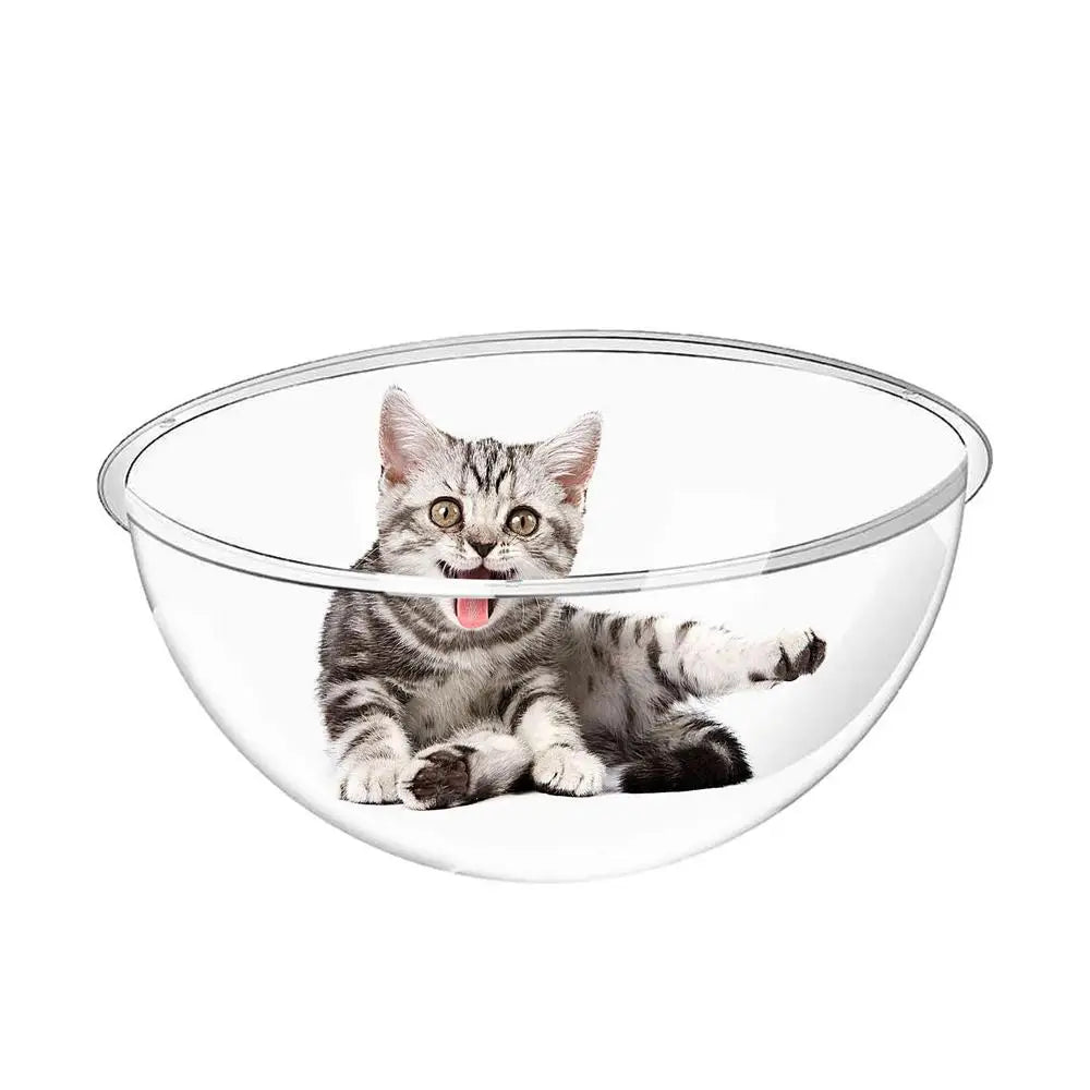 Space Capsule Cat Bed Nesting Bed Pet Supplies Indoors Outdoors Transparent Capsule Dome Cover Kitten Nest for Lounging Pets