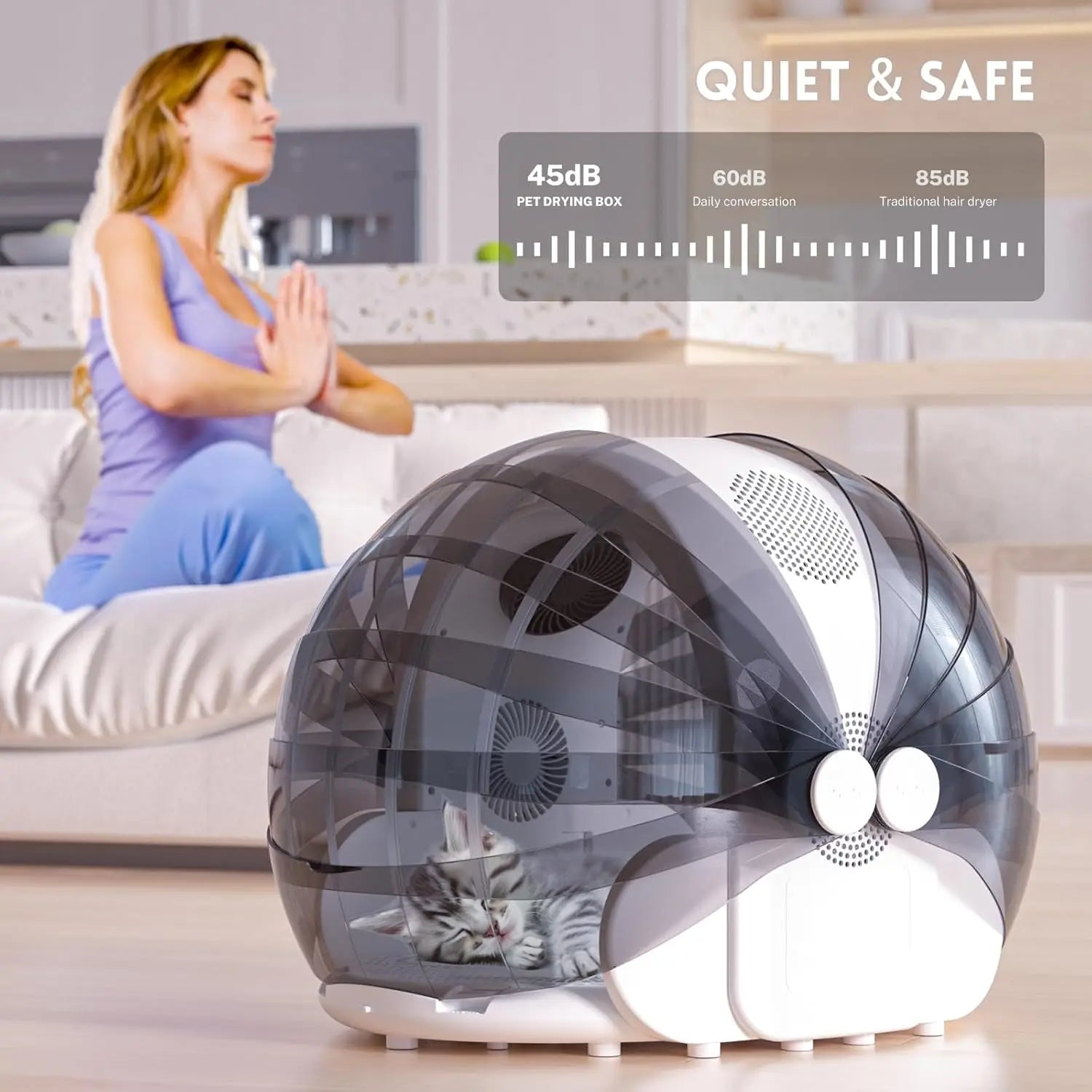 Automatic Pet Dryer Machine Cat Dogs Dryer Box 600W/1000W/2800W Smart Dryer Water Blower Adjustable Blow-Dryer for Pet Grooming