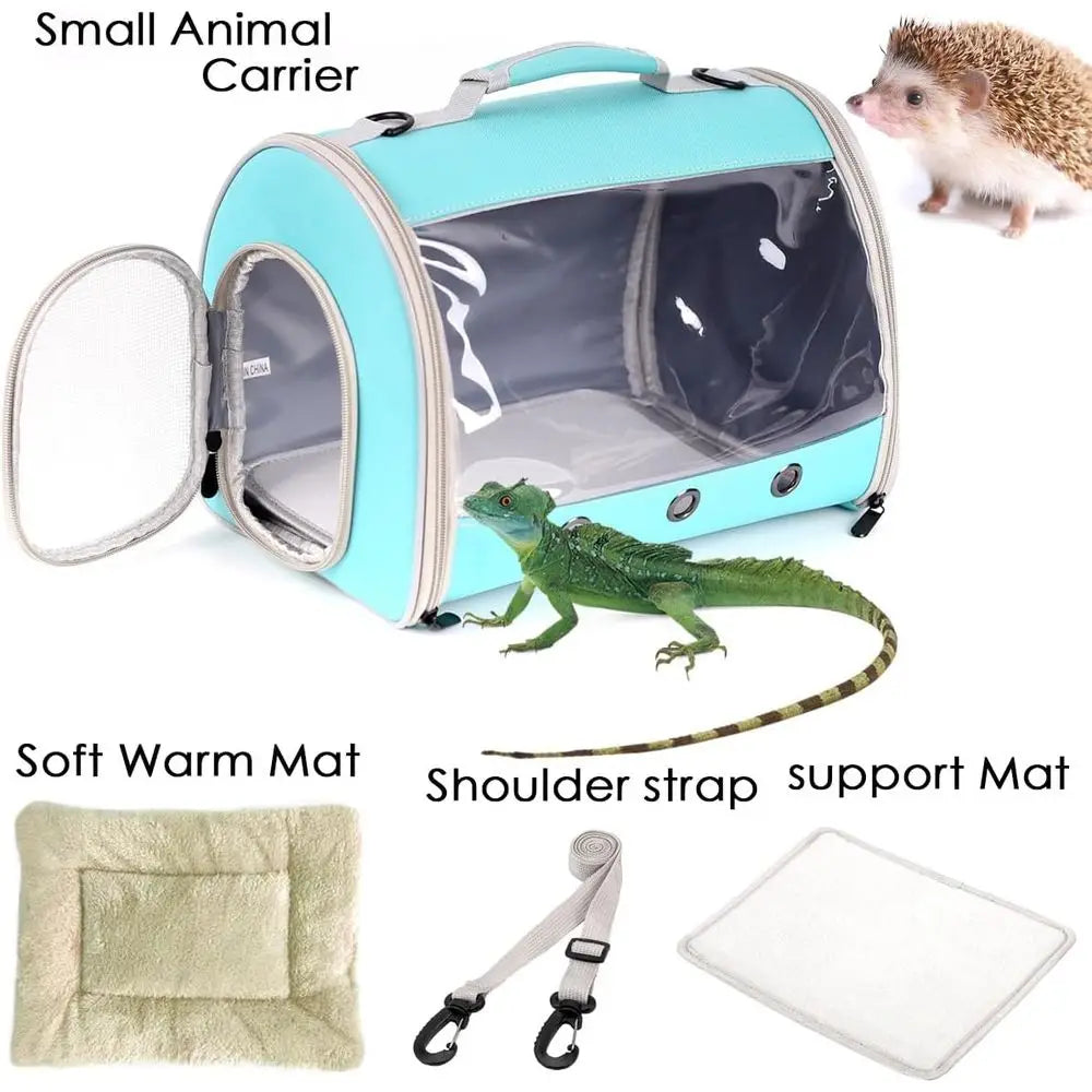 Bearded Dragon Travel Carrier Backpack,Lizard Backpack Carrier,Space Capsule Clear Bubble Window Astronaut Reptile Carrier Backp