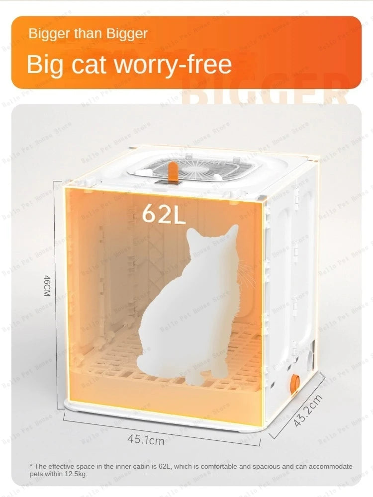 Detached pet drying box Multifunctional cat hair dryer Household water blower for small dogs Large capacity pet drying box