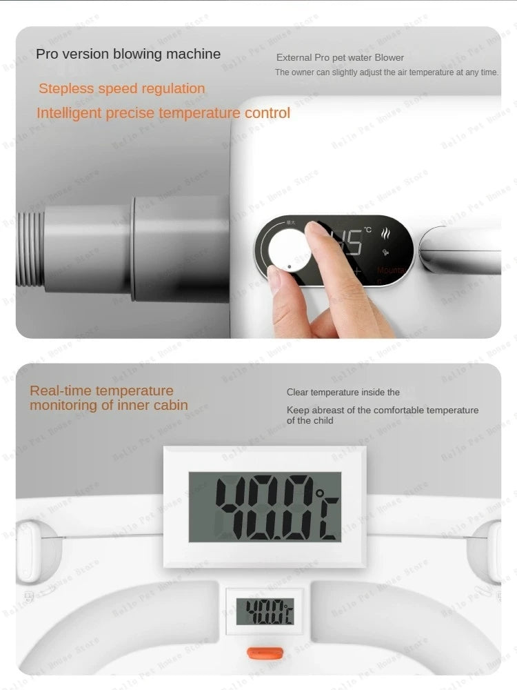 Detached pet drying box Multifunctional cat hair dryer Household water blower for small dogs Large capacity pet drying box