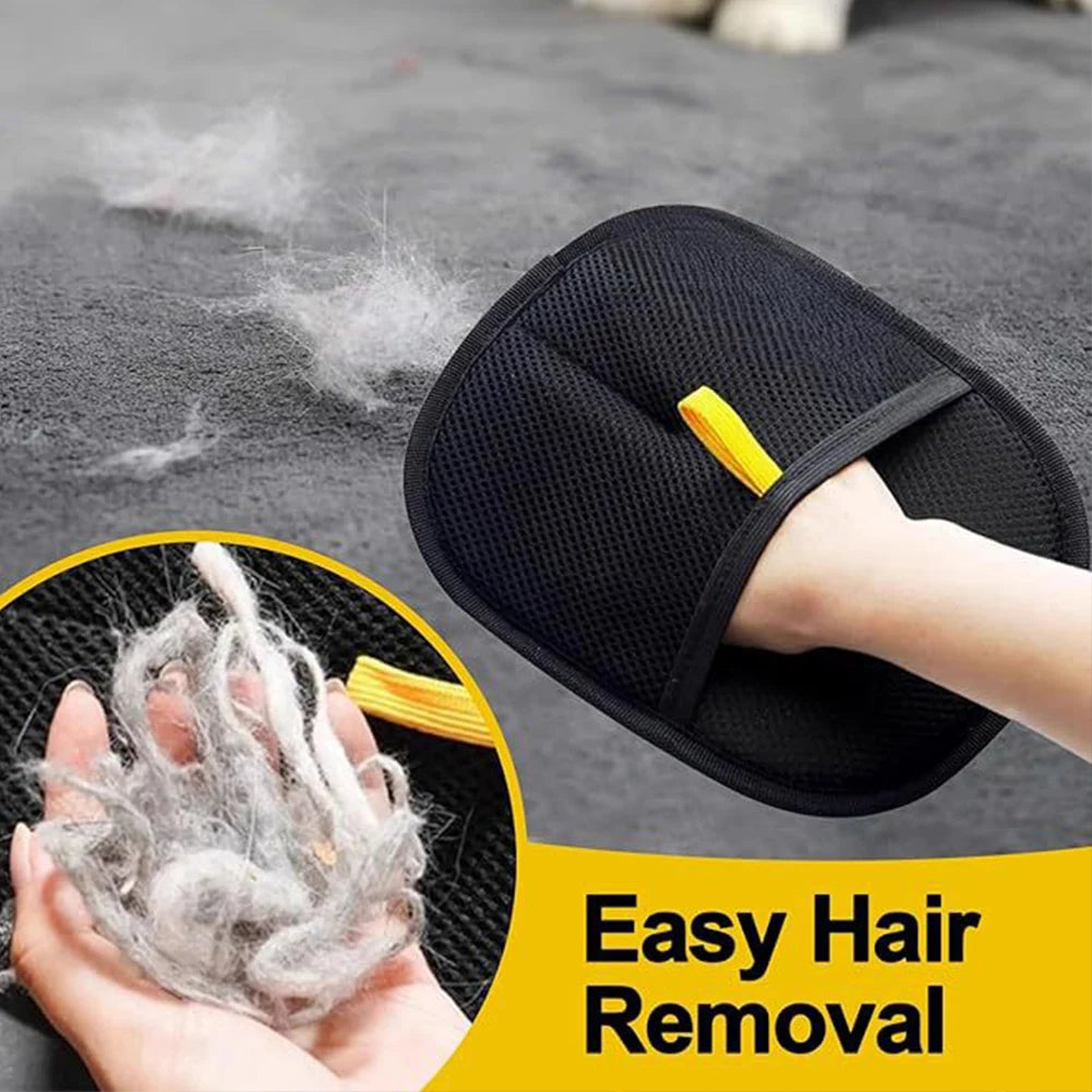 Pet Grooming Gloves Hair Remover Brush Pet Hair Remover Gloves for Dog Cat Rabbit with Long/Short/Curly Hair