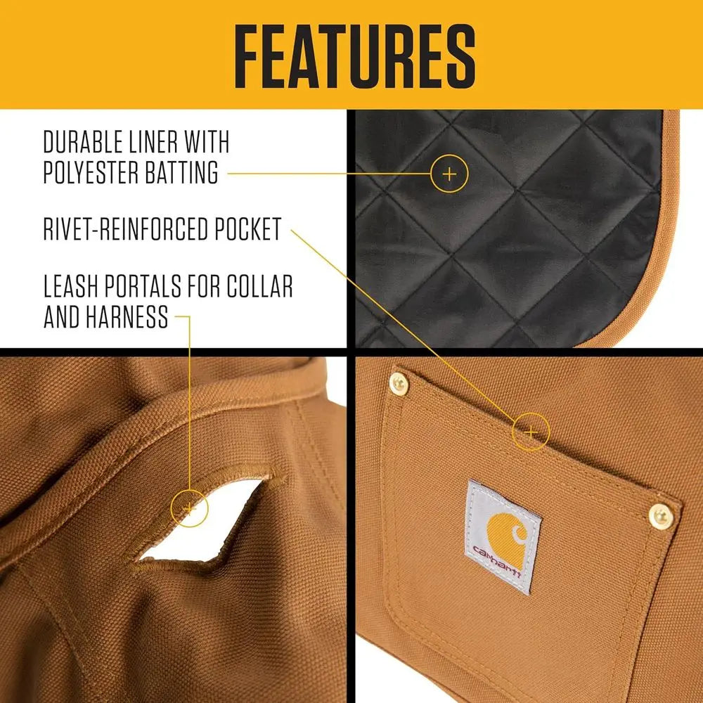 Carhartt Firm Duck Dog Chore Coat, Insulated Weather Resistant Jacket for Cold and Windy Conditions, Hunter Orange, X-Large