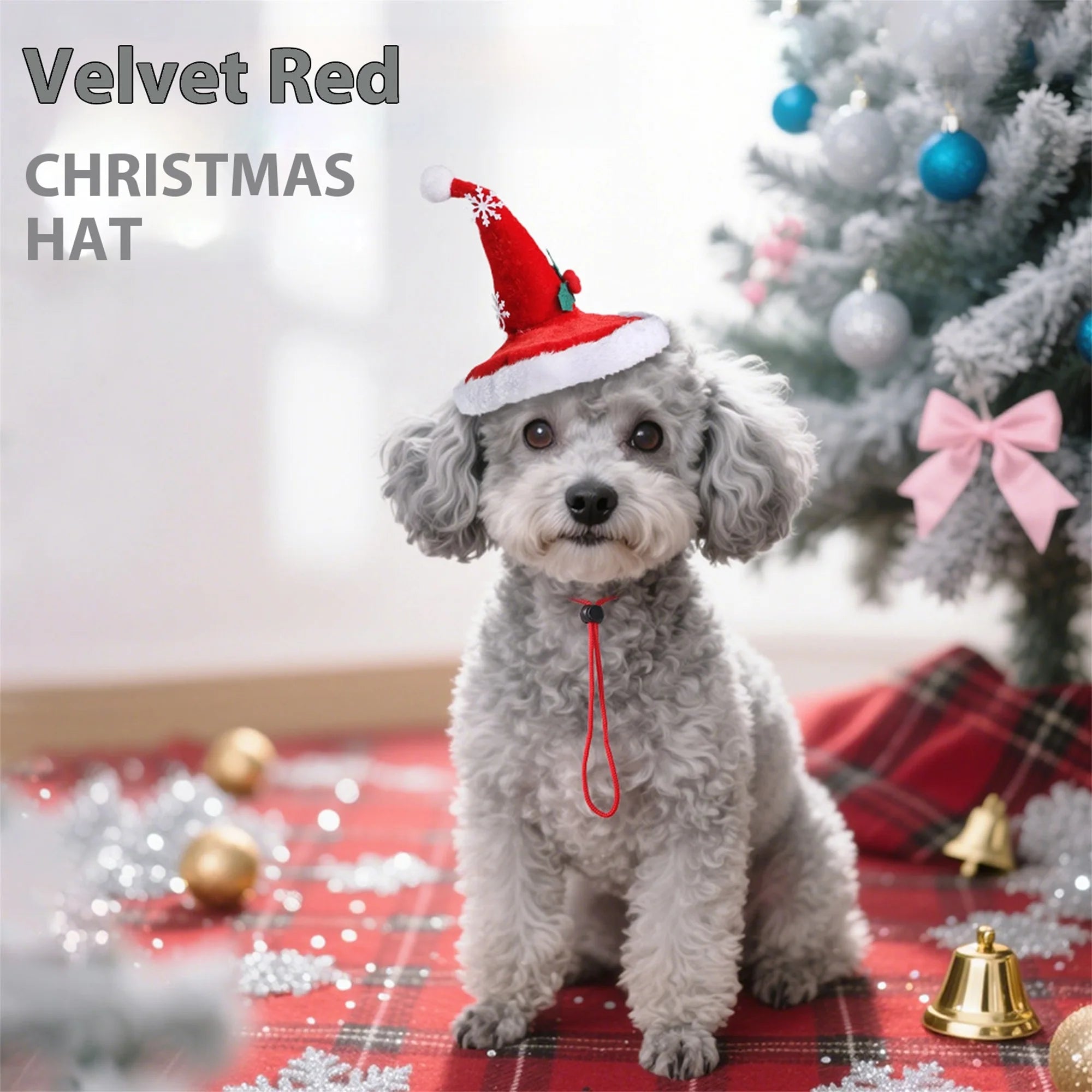 Christmas Dog Costume Santa Claus Outfit with Hat and Scarf Festive Pet Apparel for Holiday Party Dress-up and Photoshoot