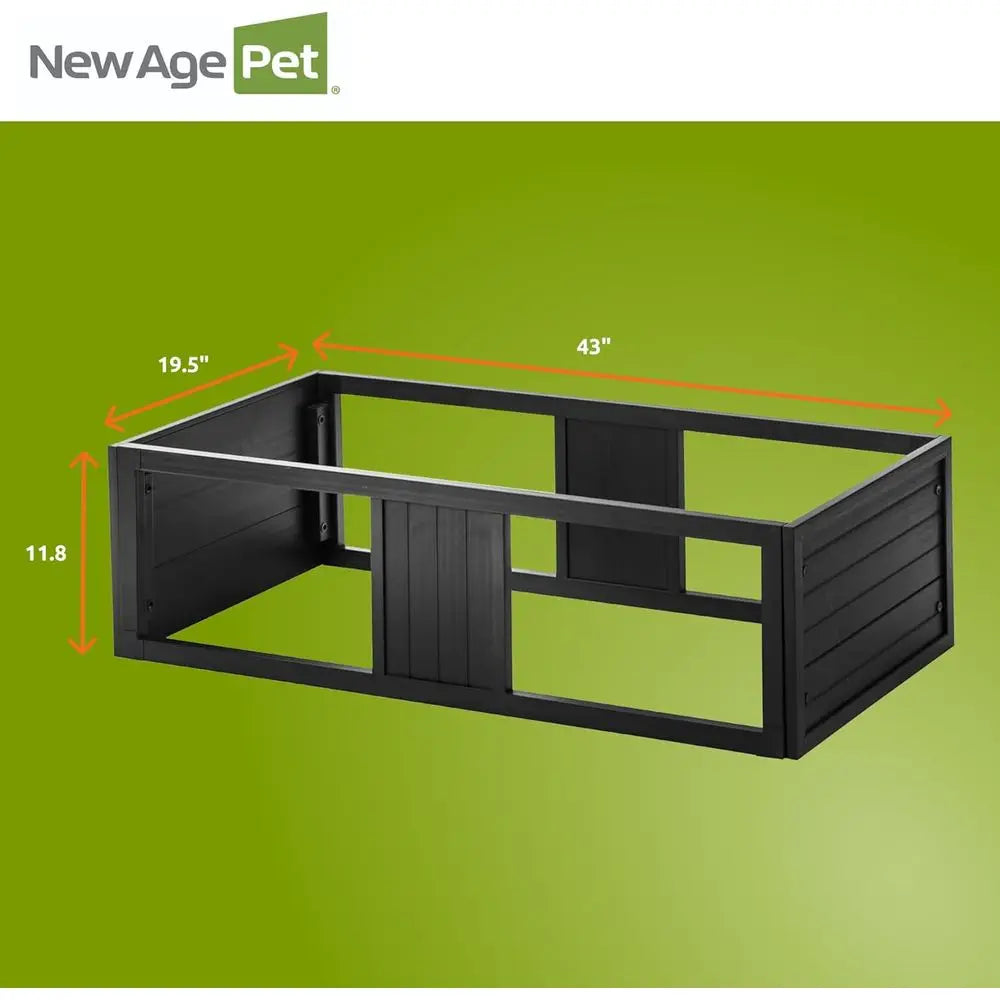 ECOFLEX Mojave Reptile Habitat Stacker in Large 48" Black for Lighting Support, Easy Clean, 10 Year Warranty