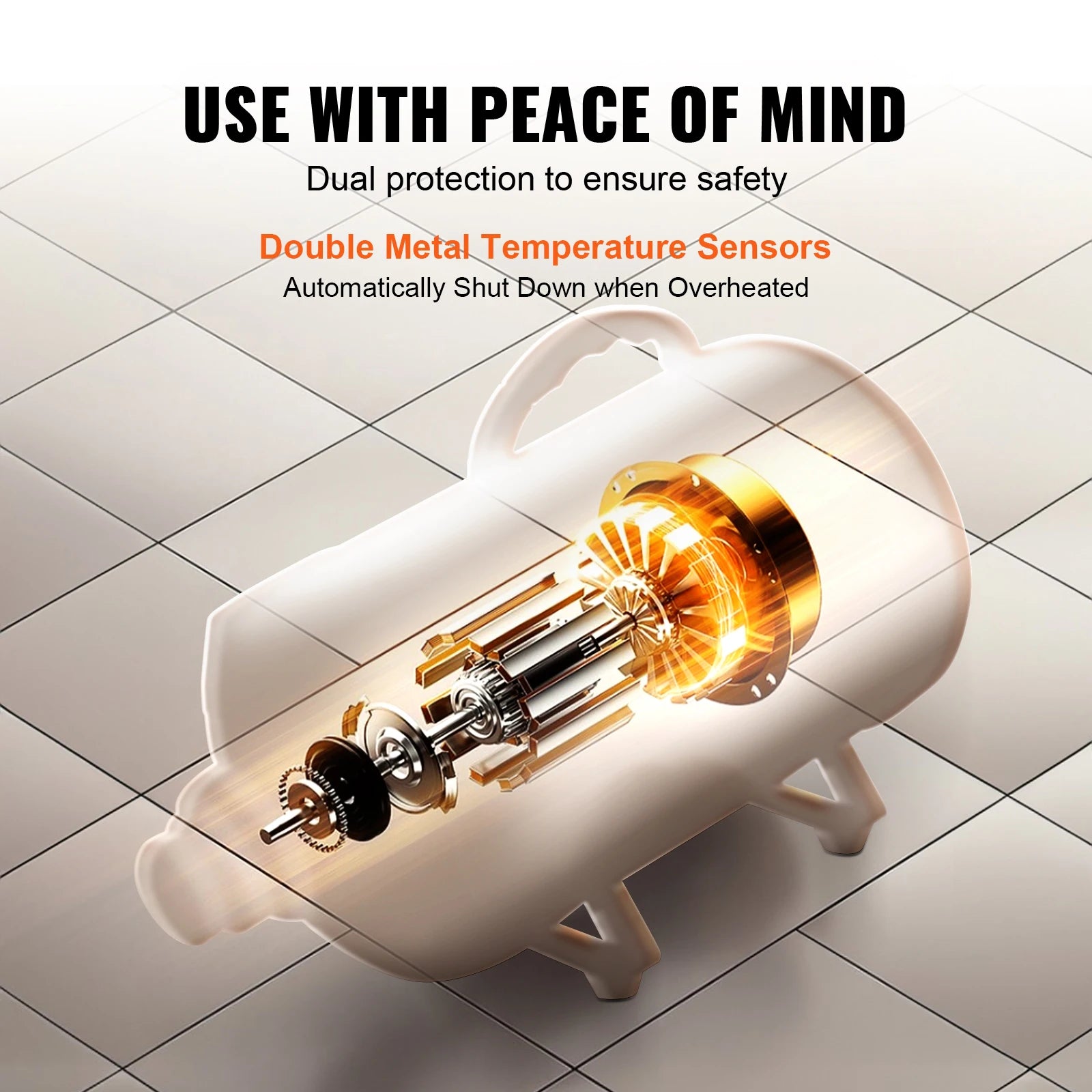 SucceBuy 2000W/2.7HP Dog Blow Dryer Adjustable Speed Temperature Control with 4 Nozzle and Extendable Hose for Pet Hair Grooming