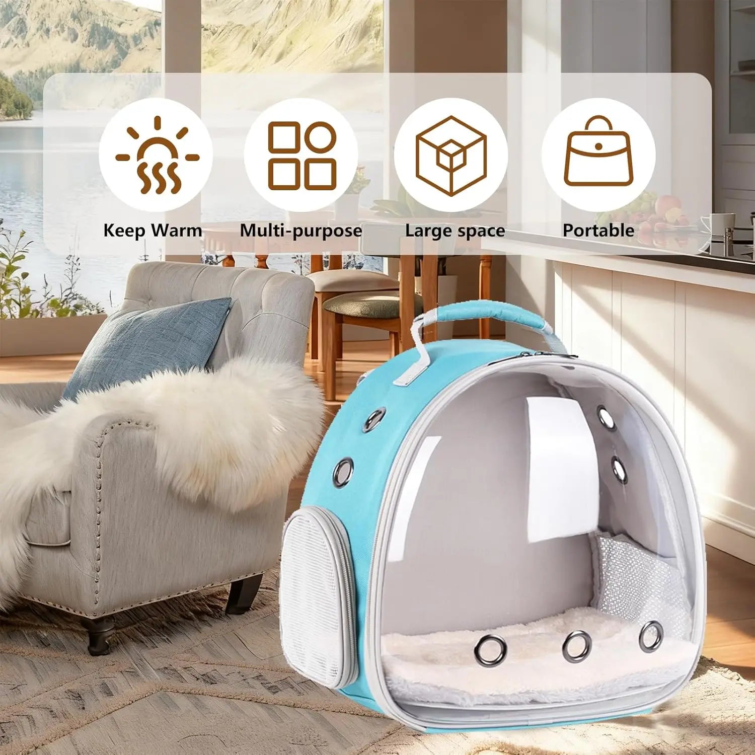 2-Pack Guinea Pig Carrier Backpack with Lid and Pop Open Playpen, Portable Small Animal Cage for Rabbits, Chinchillas