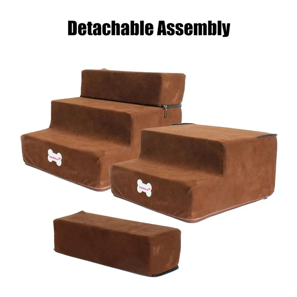 Small Dog Stairs Pet 3 Steps Stairs 30cm Height for Small Dog Cat Ramp Ladder Antislip Removable Dogs Bed Stairs Pet Supplies