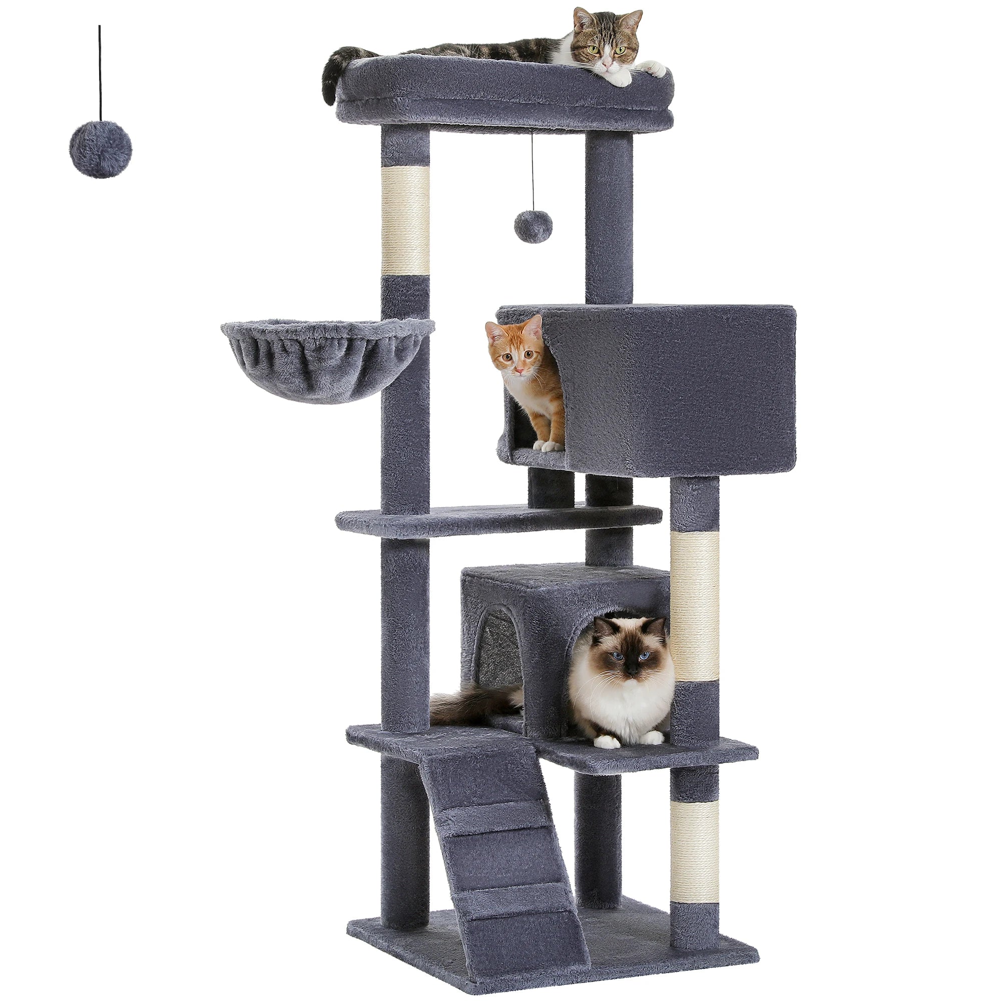Cat Tree with Toy Cat Tower condo for Indoor Cats Cat House with Padded Plush Perch Cozy Hammock and Sisal Scratching Posts