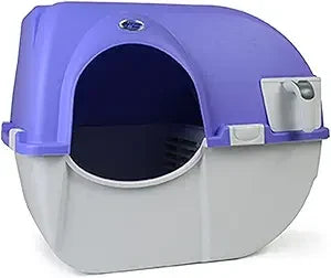 Automatic Self-Cleaning Litter Box for Regular Cats - Indoor Outdoor Enclosed Lid, Large Capacity, Easy Maintenance