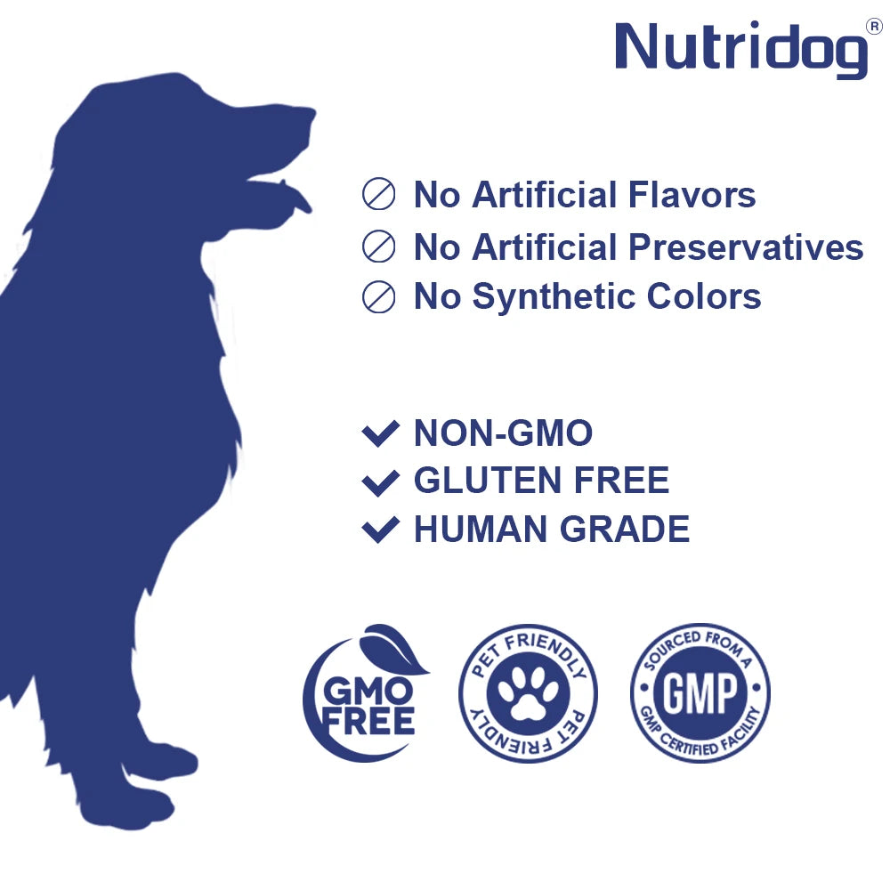 NUTRIDOG Dog Liver Support Chews Milk Thistle Curcumin Livers Detox Kidney Hepatic Support Chicken Flavor 120 PCS/Bottle