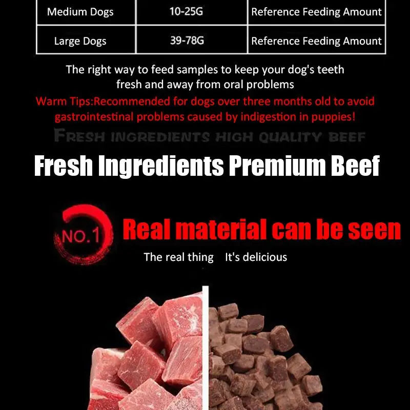 Dog Snacks Beef Particles Appetising Digesting Nutritious Delicious Chewy Training Rewards for Adult Dog Puppies Pet Food Snacks