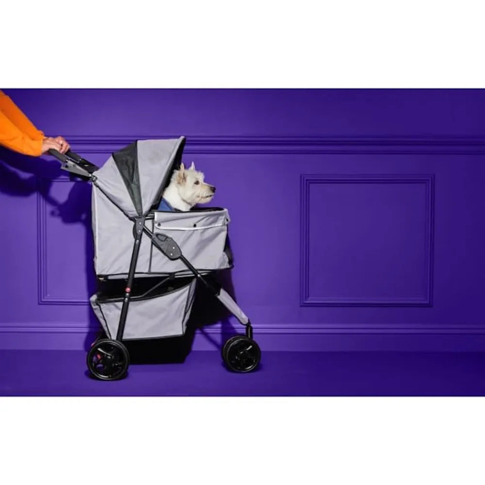 EveryYay Collapsible Pet Stroller 33'' L X 18'' W X 38'' H Grey