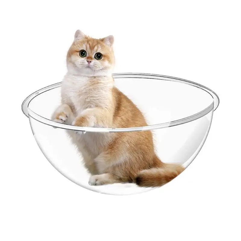 Space Capsule Cat Bed Nesting Bed Pet Supplies Indoors Outdoors Transparent Capsule Dome Cover Kitten Nest for Lounging Pets
