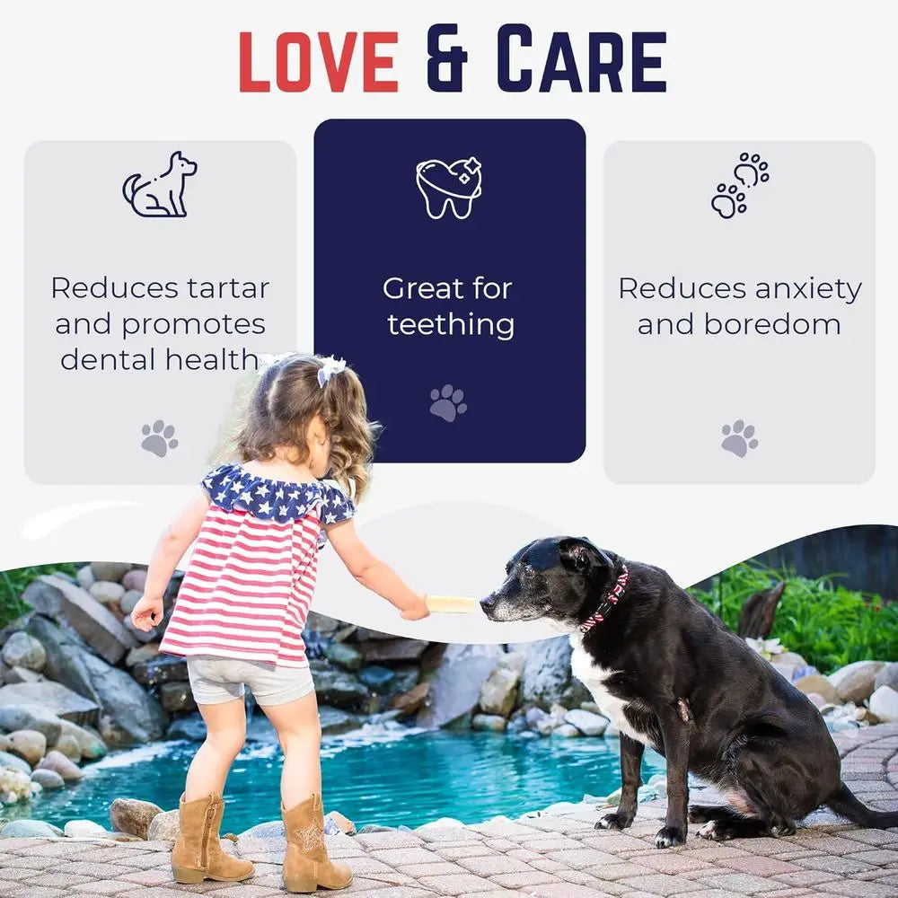 . Himalayan Yak Cheese Dog Chews, Large - 8 Pack, 100% Natural & Healthy, Lactose-Free, Long-Lasting Dog Treats, Premium Yak Mil